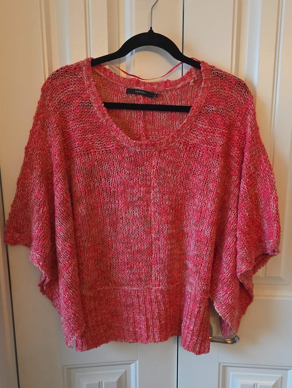 Vertigo Paris Pink Marled Scoop Neck Sweater